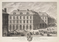 KG 13864
<br/>
Zicht op de beurs te Duinkerken
<br/>
<em>Choffard, Pierre Philippe (1730 - 1809)</em>